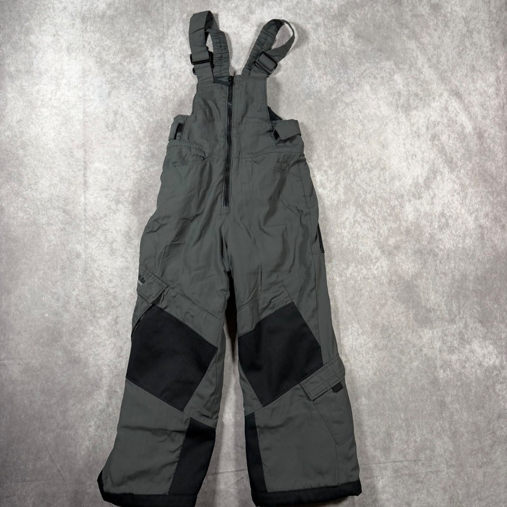 Columbia Youth Size 6/7 Grey Snow Bibs Insulated Ski Pants Adjustable Straps